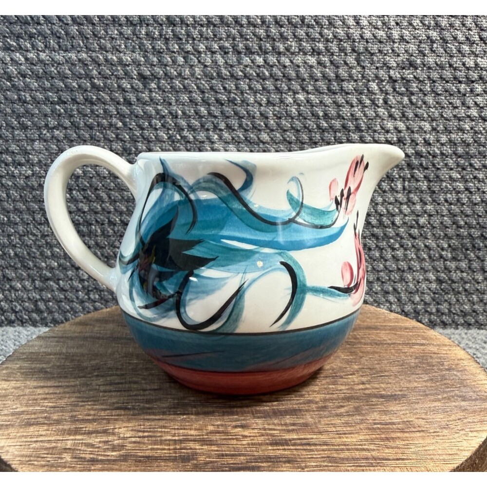 Gail Pittman Pottery Grapevine Signed Creamer Small Pitcher 3.5"